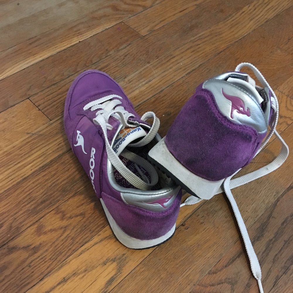 kangaROOS Purple and White Women's Sneakers - Picture 4 of 7